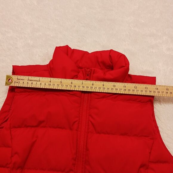 Lands End Red Down Puffer Vest Men's Tall 10-12 Quilted Vest. - Picture 8 of 10